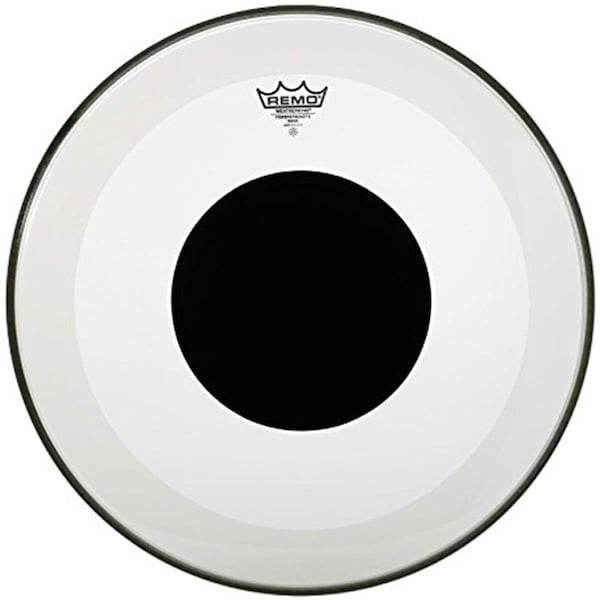 Remo 24 in. Powerstroke P3 Clear Black Dot Bass Drumhead - Top Black Dot P31324-10-U - main
